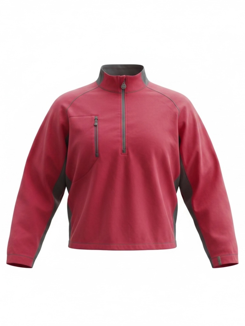 Men's Performance Quarter-Zip Jacket in Cranberry/Charcoal